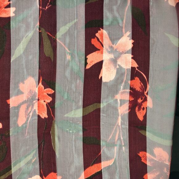 Burgundy Floral Scarf - Picture 6 of 7